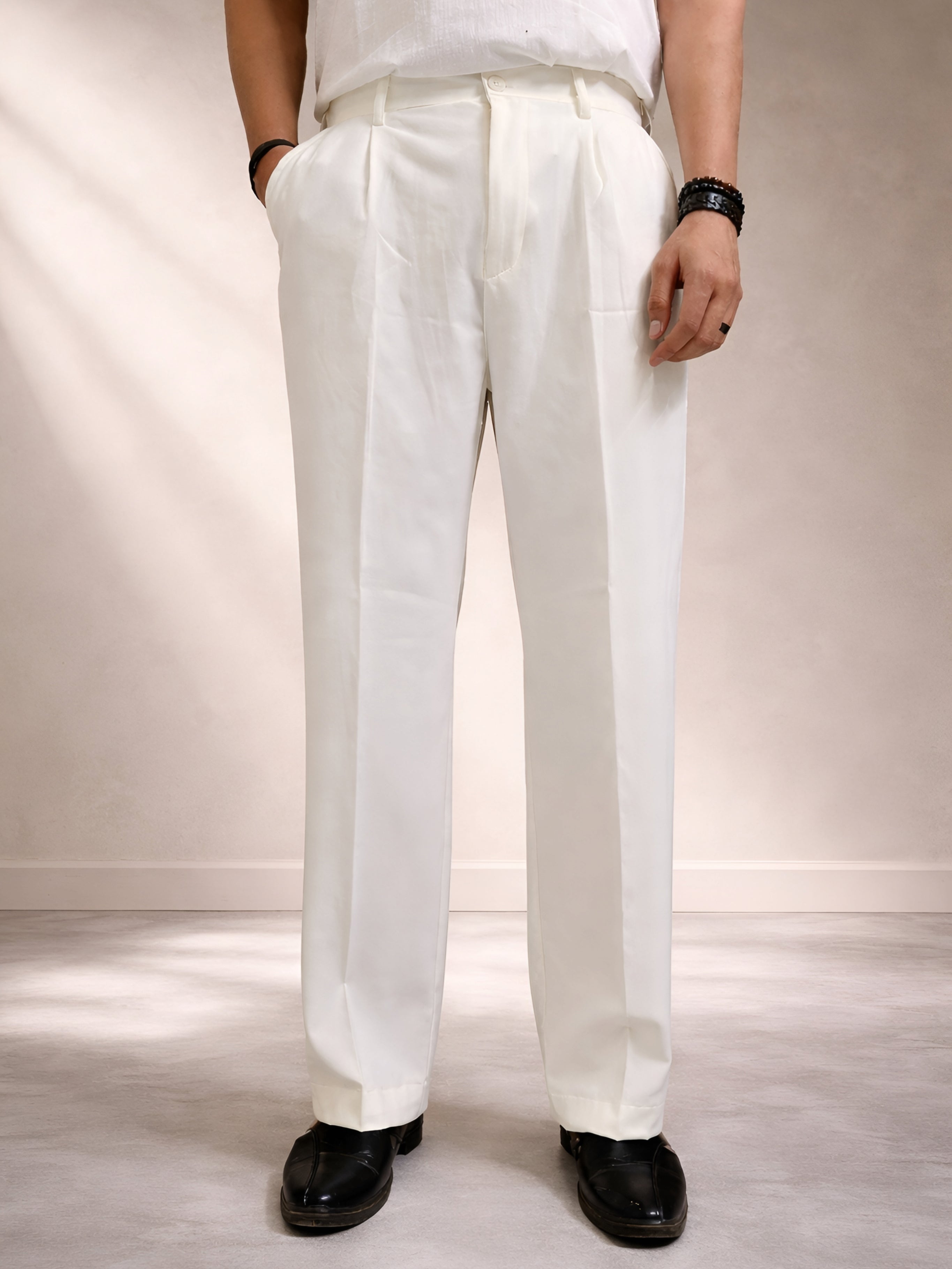 WHITE PARALLEL PANT (TROUSERS) – Tulsiya