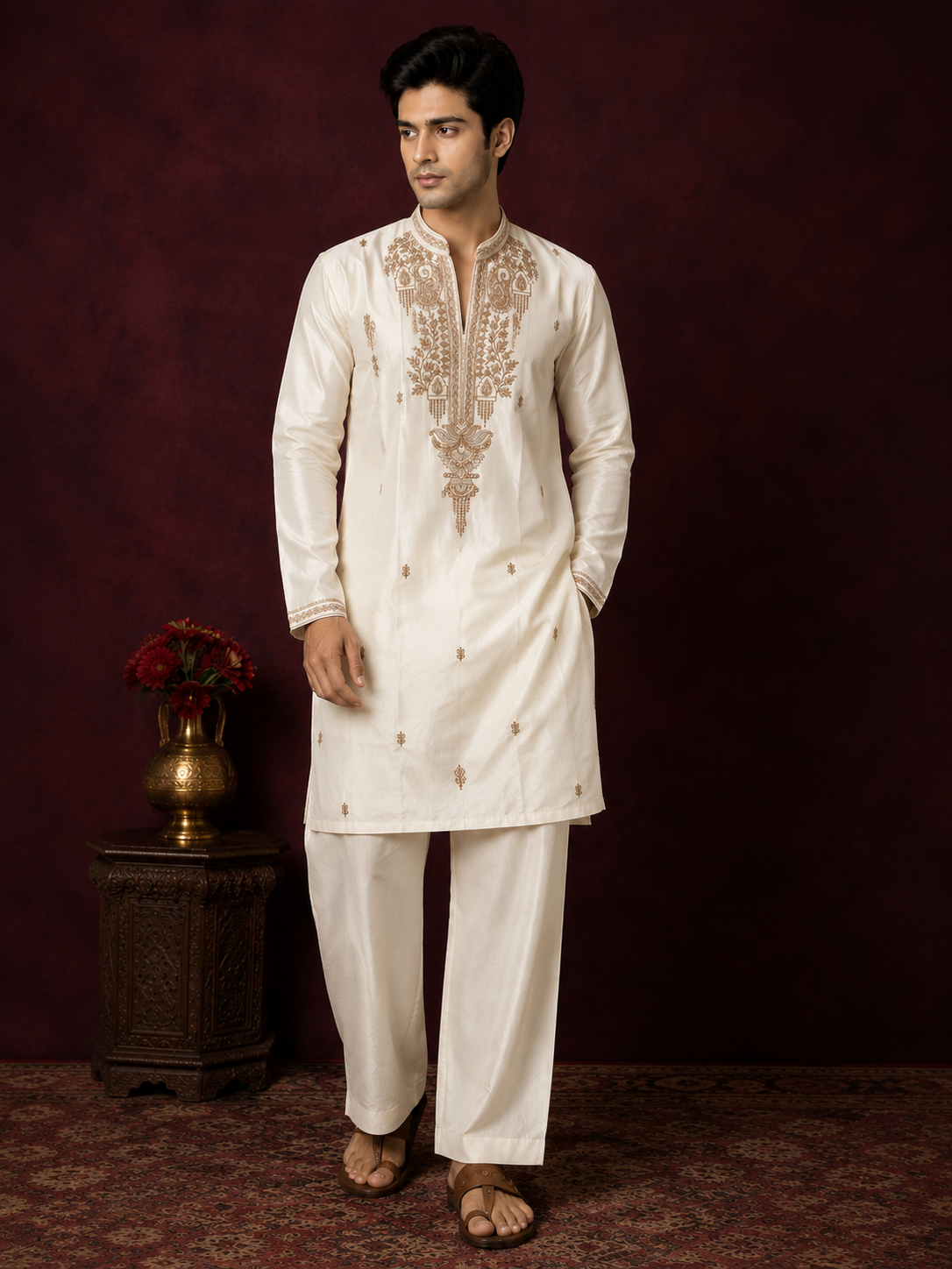 Premium Embroidered Festive Kurta