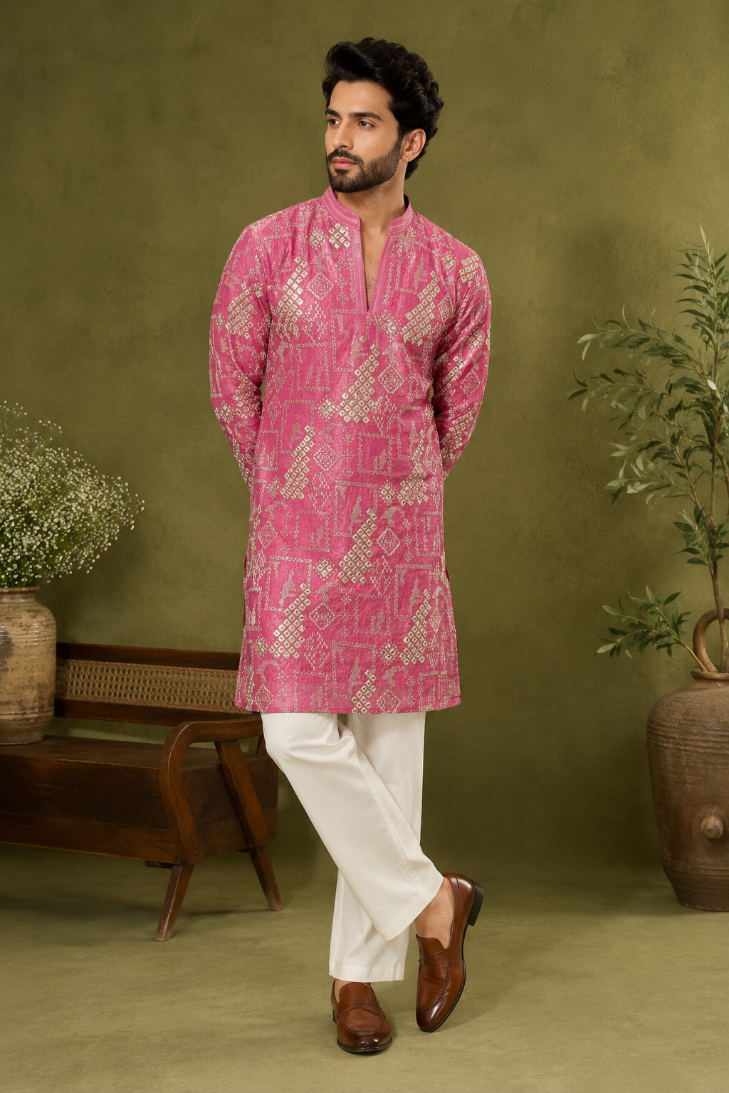 Men’s Premium Heavy Embroidered Ethnic Kurta | Festive & Wedding Wear