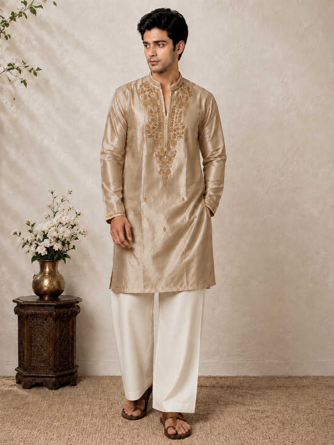 Premium Embroidered Festive Kurta