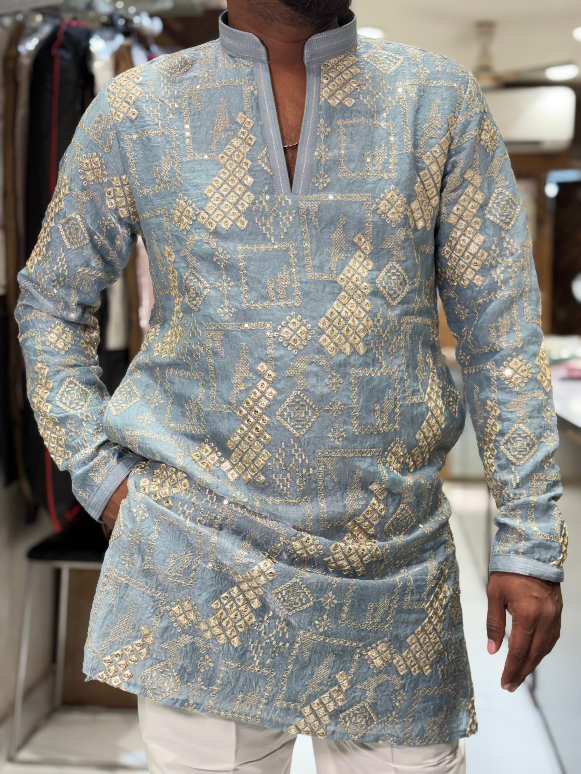 Men’s Premium Heavy Embroidered Ethnic Kurta | Festive & Wedding Wear