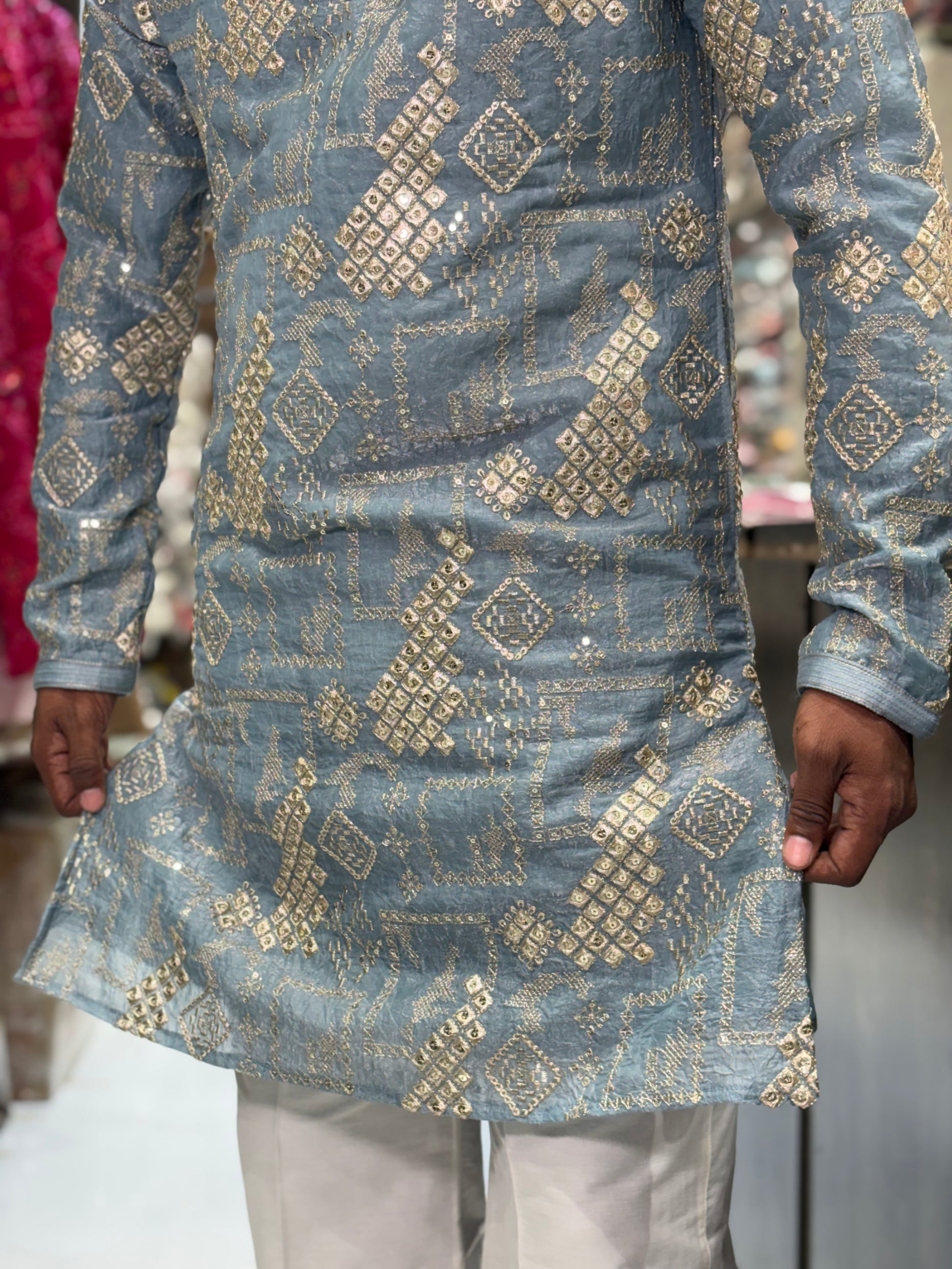 Men’s Premium Heavy Embroidered Ethnic Kurta | Festive & Wedding Wear