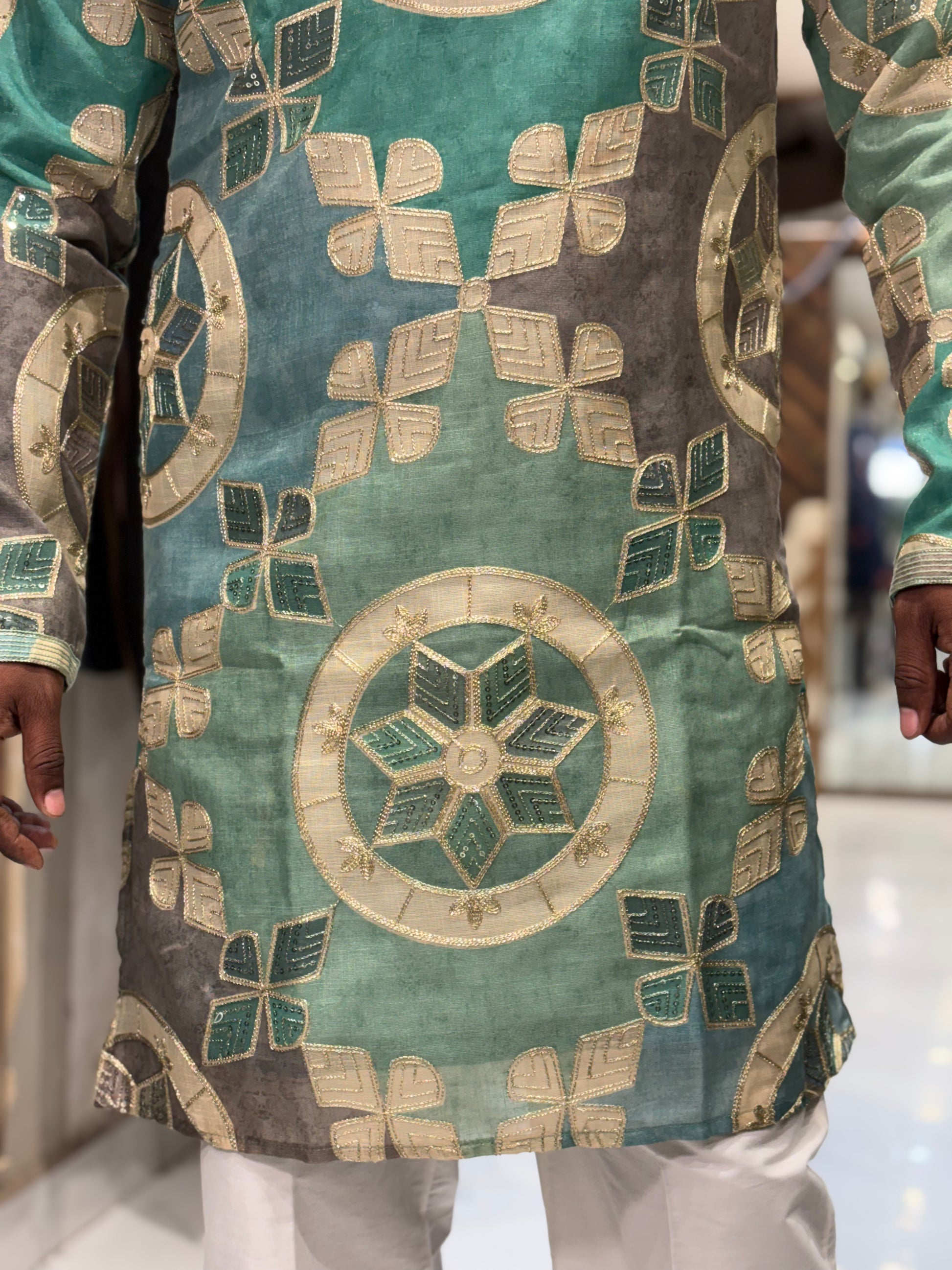 Designer Multicolor Embroidered Kurta for Men | Tulsiya