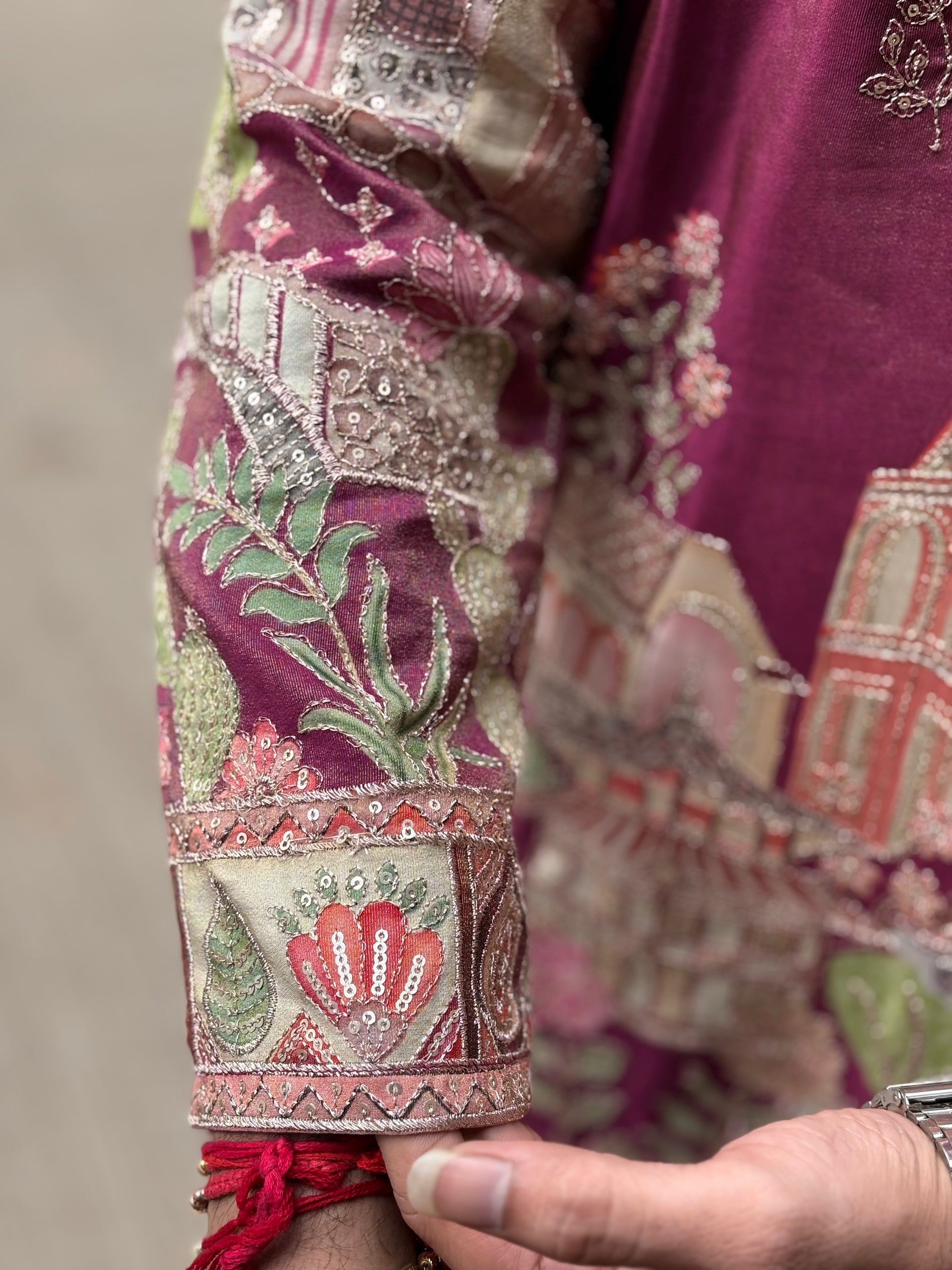 Premium Heritage Embroidered Silk Kurta