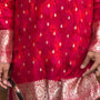 DAZZLING RANI PINK BROCADE MID-LENGTH KURTA
