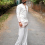 CHIFFON WHITE DAMAN EMBROIDERED SHORT-LENGTH KURTA