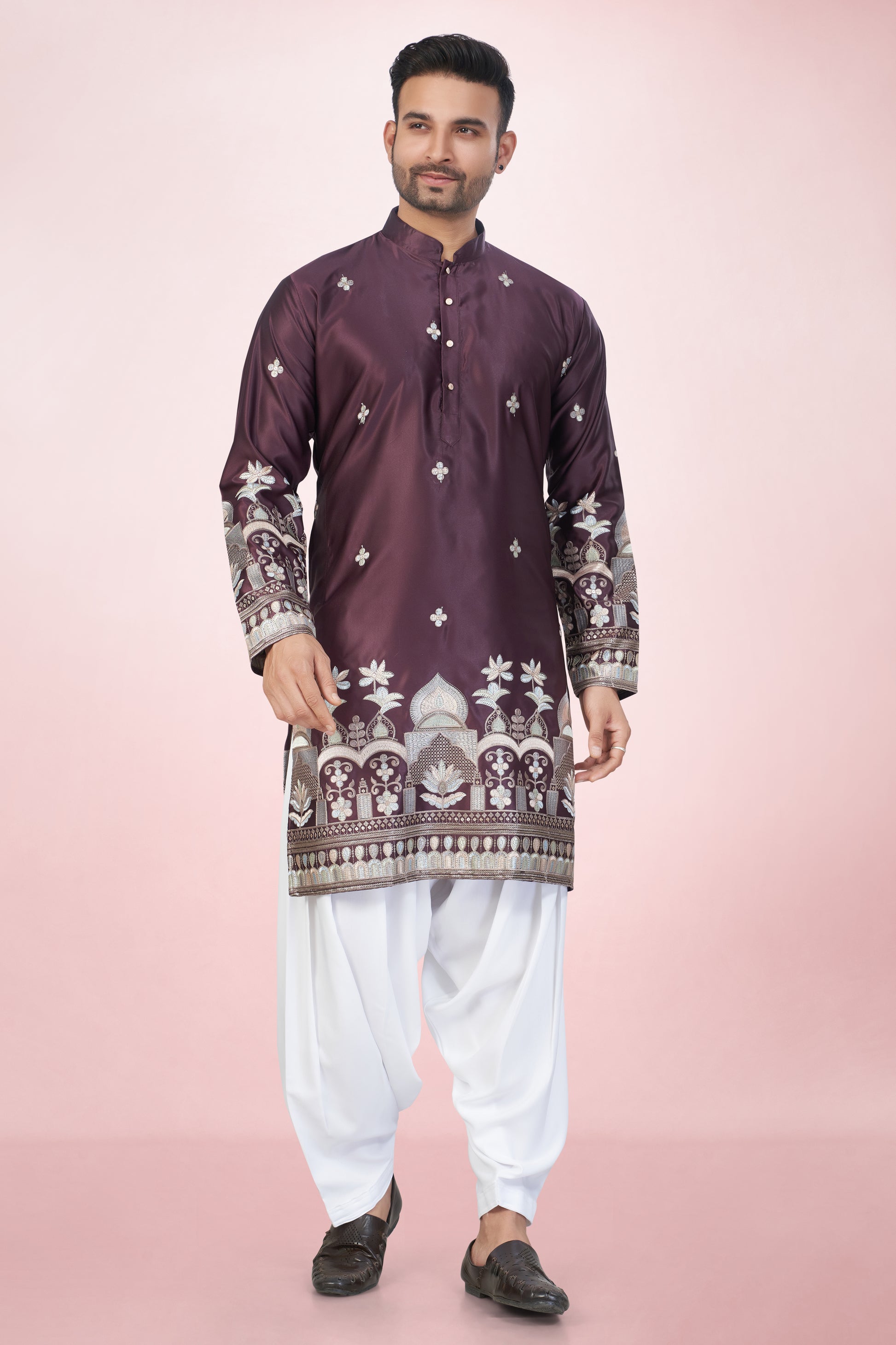 Regal Mulberry Silk Blend Kurta