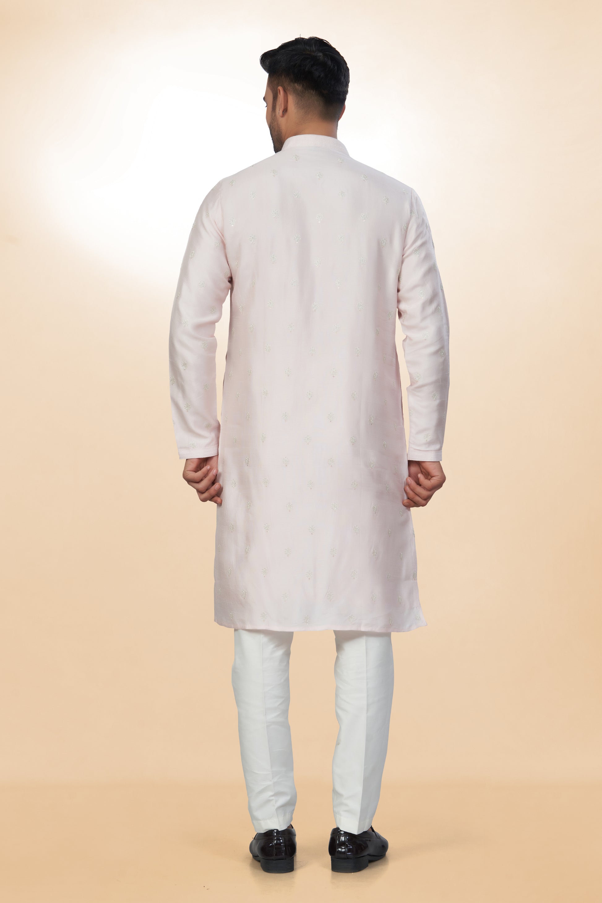 Soft Rose Cotton Silk Kurta