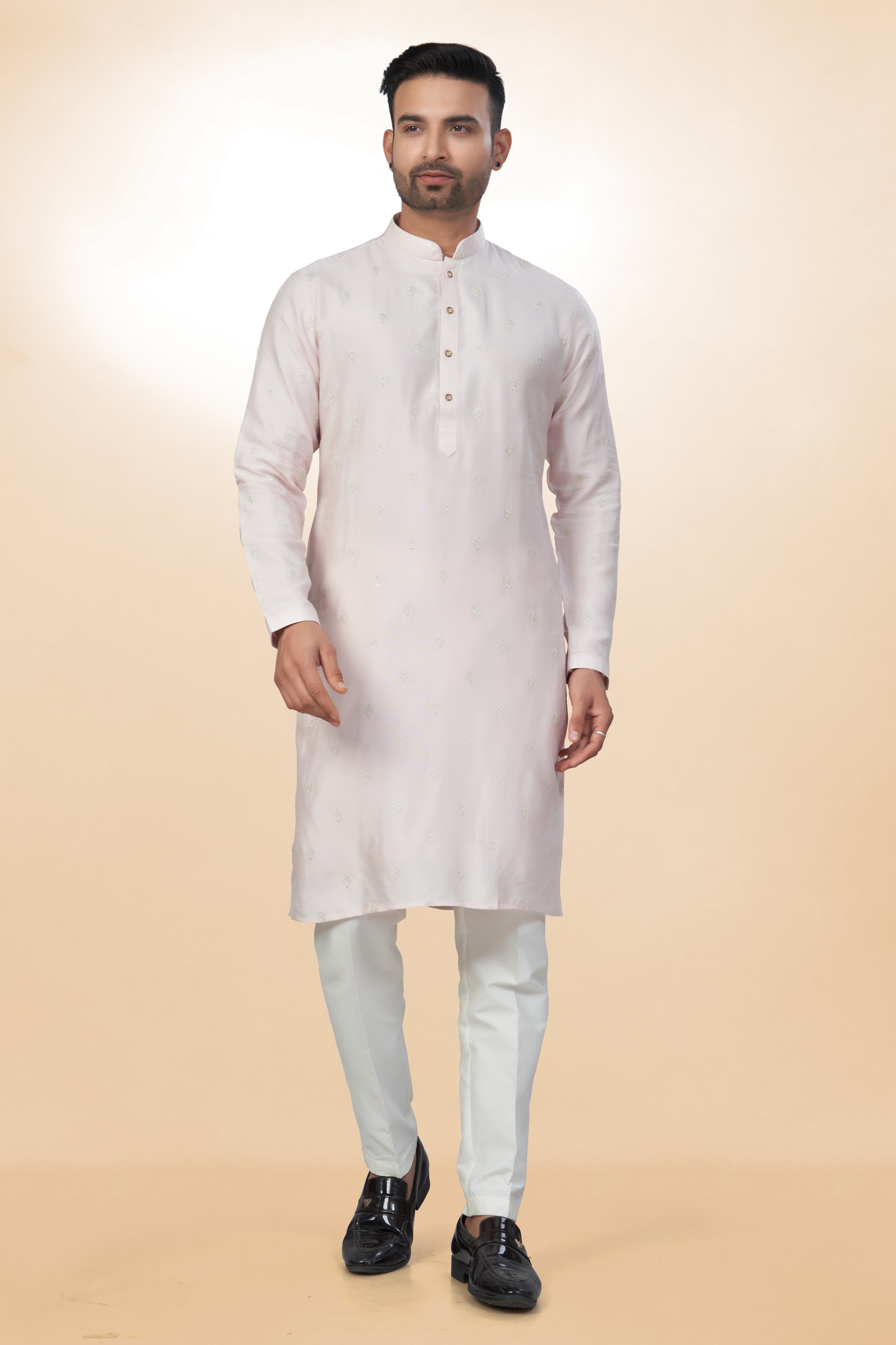 Soft Rose Cotton Silk Kurta