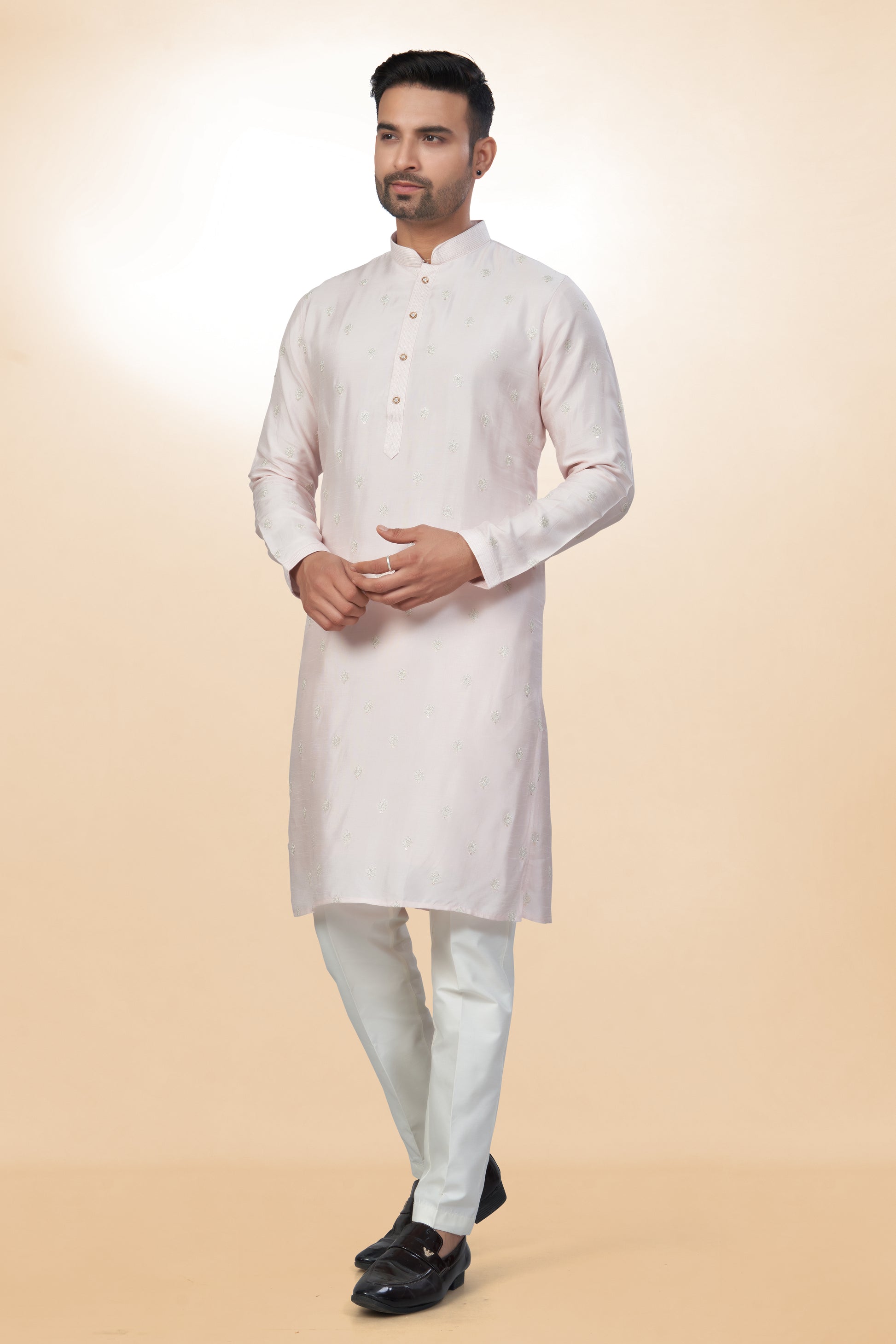 Soft Rose Cotton Silk Kurta