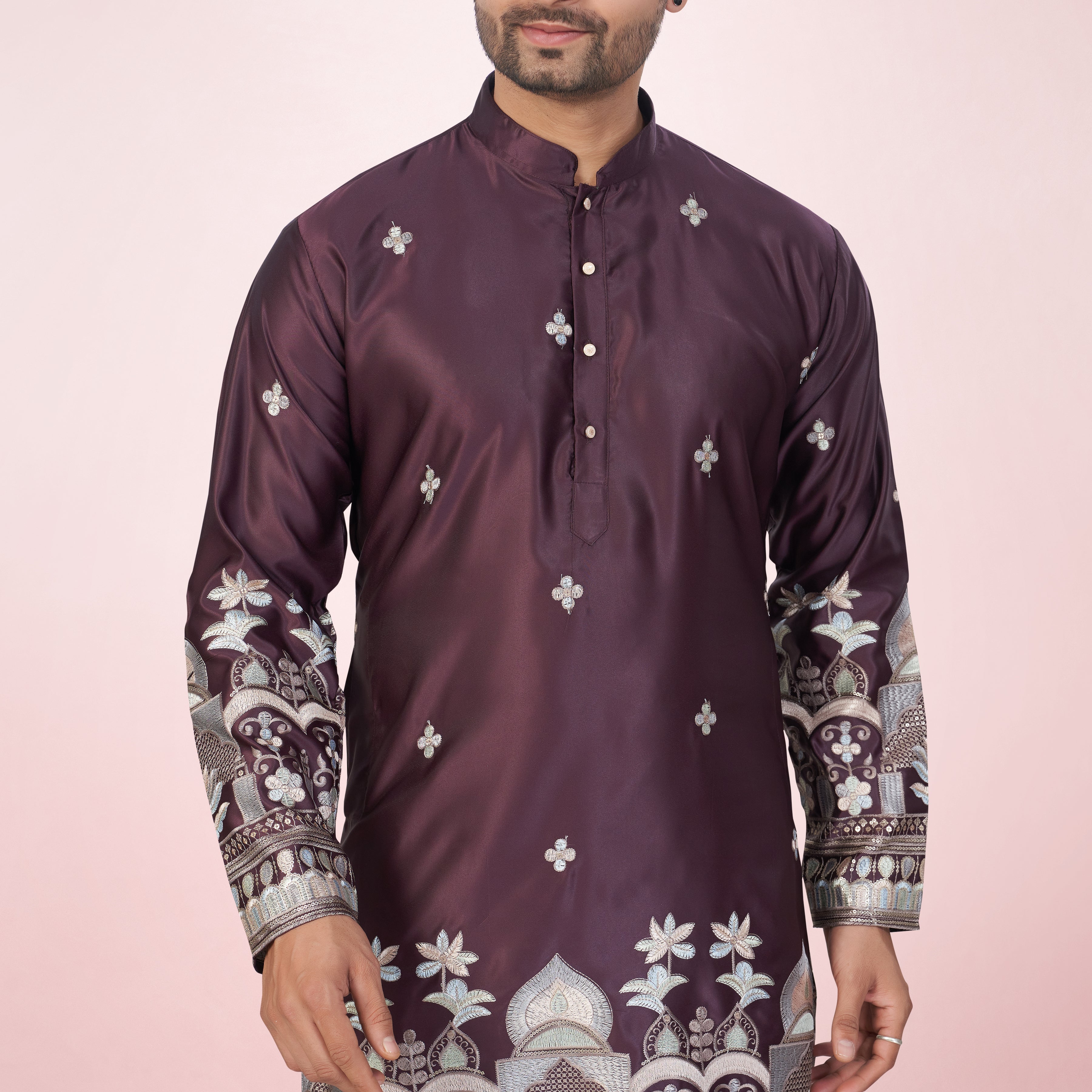 Regal Mulberry Silk Blend Kurta