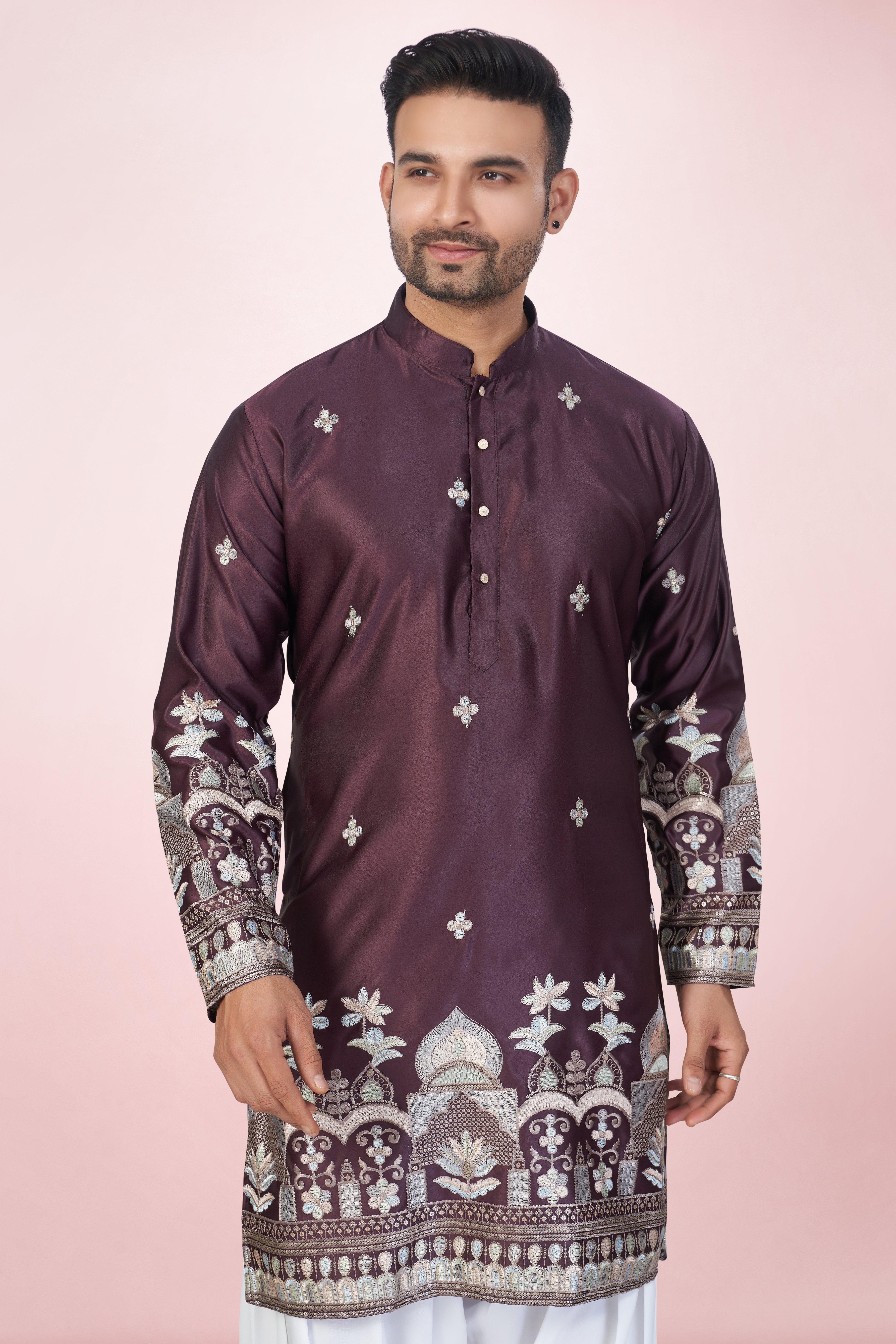 Regal Mulberry Silk Blend Kurta