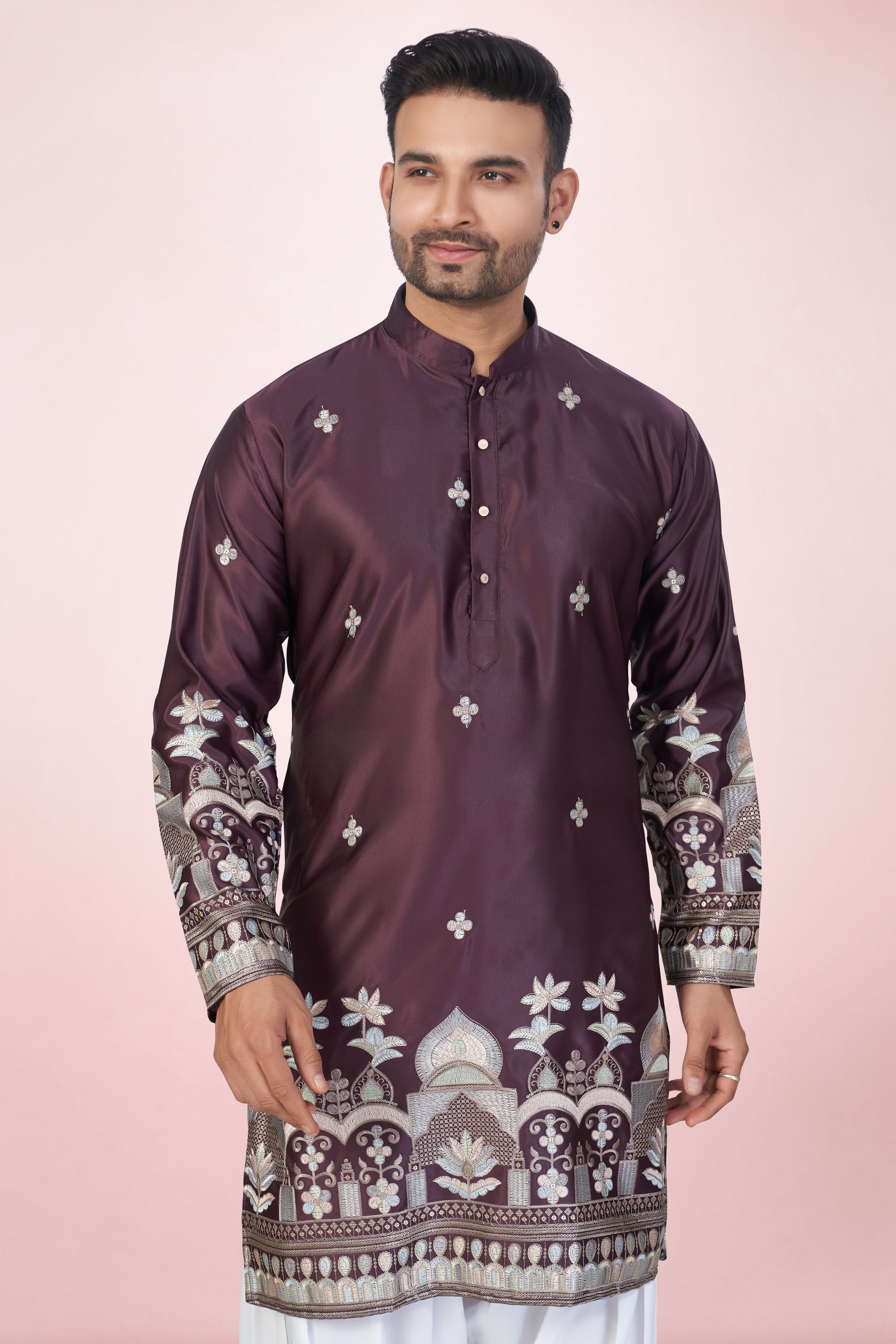 Regal Mulberry Silk Blend Kurta